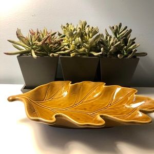 Pottery Barn Leaf Serving Bowl